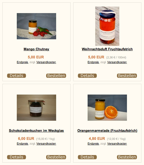 Shop Produkte